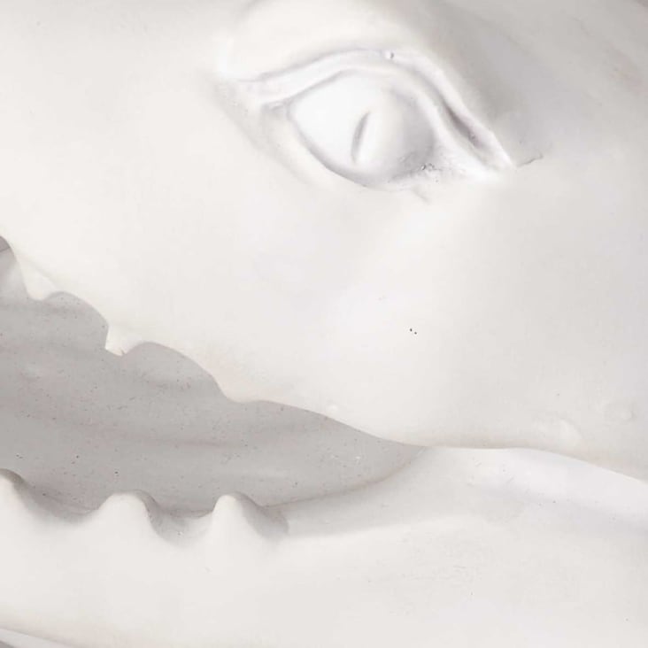 Maisons Du Monde Peter - Decoración De Cocodrilo Blanco Mate L. 88 Cm