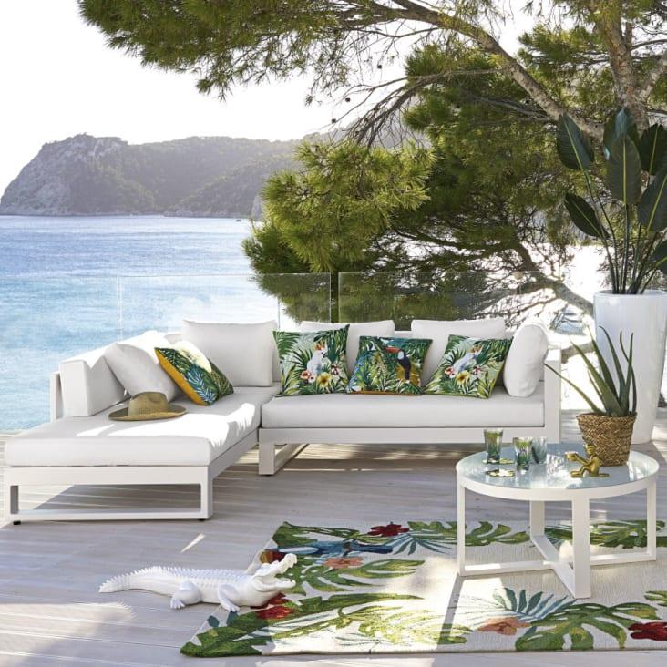 Maisons Du Monde Peter - Decoración De Cocodrilo Blanco Mate L. 88 Cm