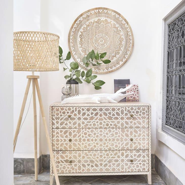 Maisons Du Monde Peter - Decoración De Cocodrilo Blanco Mate L. 88 Cm