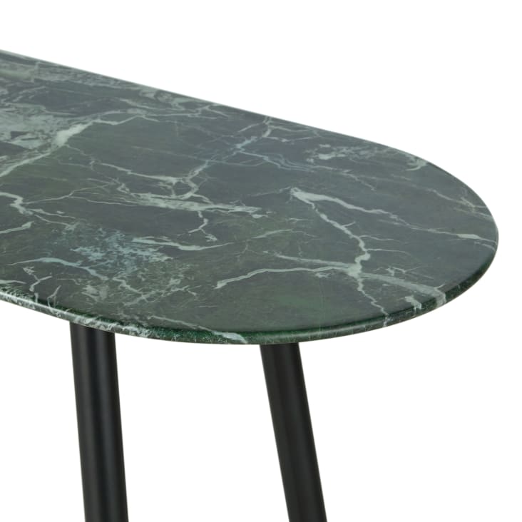 Maisons Du Monde Phea - Consola De Cristal Verde Y Metal Negro Y Dorado