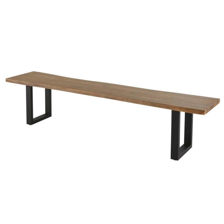 Maisons Du Monde Pianosa - Banco De Jardín De Acero Macizo Y Acero Negro