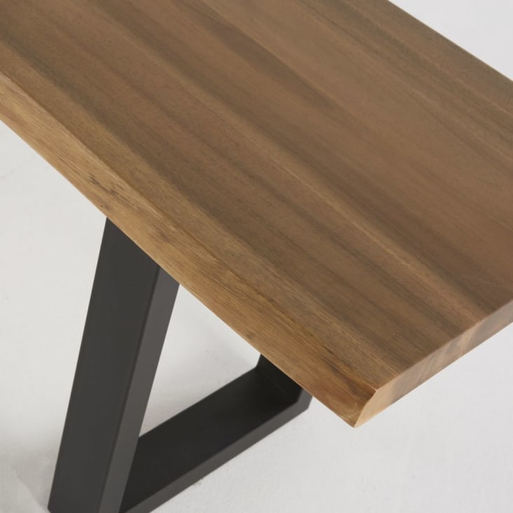 Maisons Du Monde Pianosa - Banco De Jardín De Acero Macizo Y Acero Negro