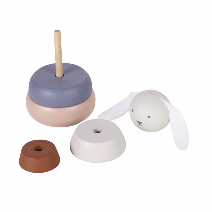 Maisons Du Monde Pirámide De Anillos Con Diseño De Conejo Multicolor