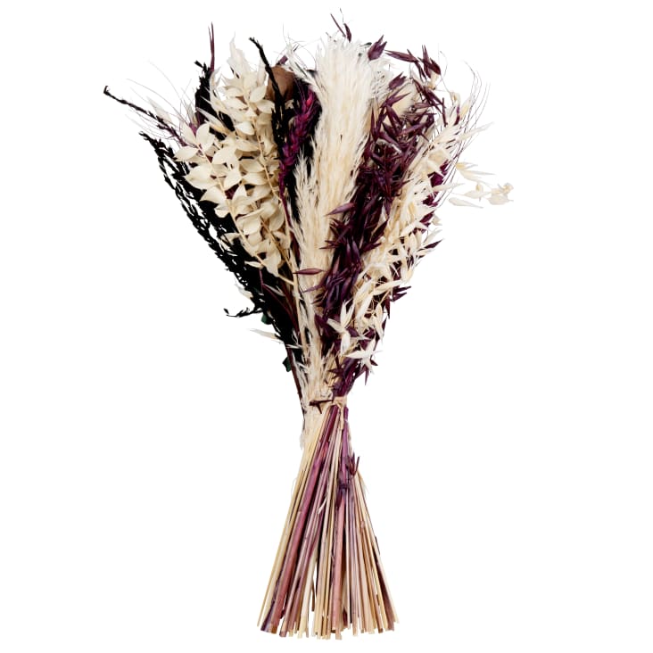 Maisons du Monde Pita - Ramo de flores secas de color beige verde y violeta