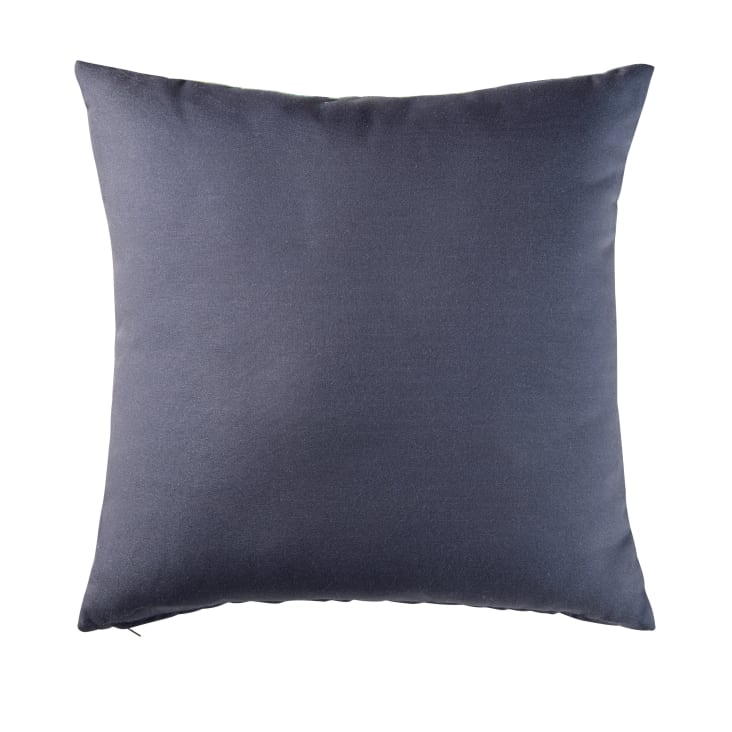 Maisons Du Monde PITAO - Cojín Gris Con Estampado De Hojas Verde 45x45