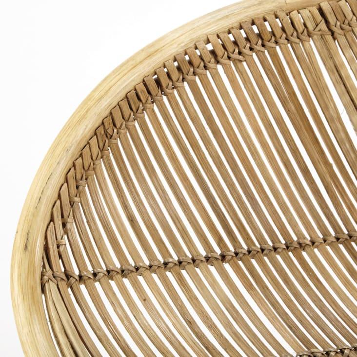 Maisons Du Monde Pitaya - Silla De Mimbre Y Patas De Acero Negro