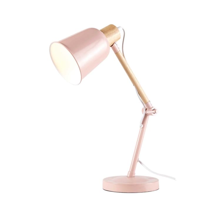 Maisons Du Monde PIXIE - Lámpara De Escritorio De Metal Rosa Pastel