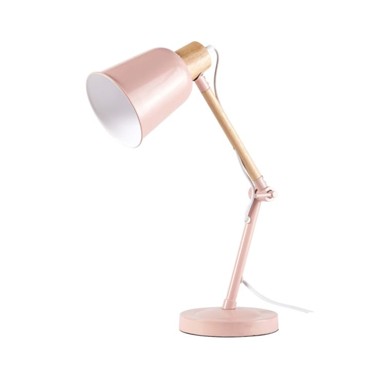 Maisons Du Monde PIXIE - Lámpara De Escritorio De Metal Rosa Pastel