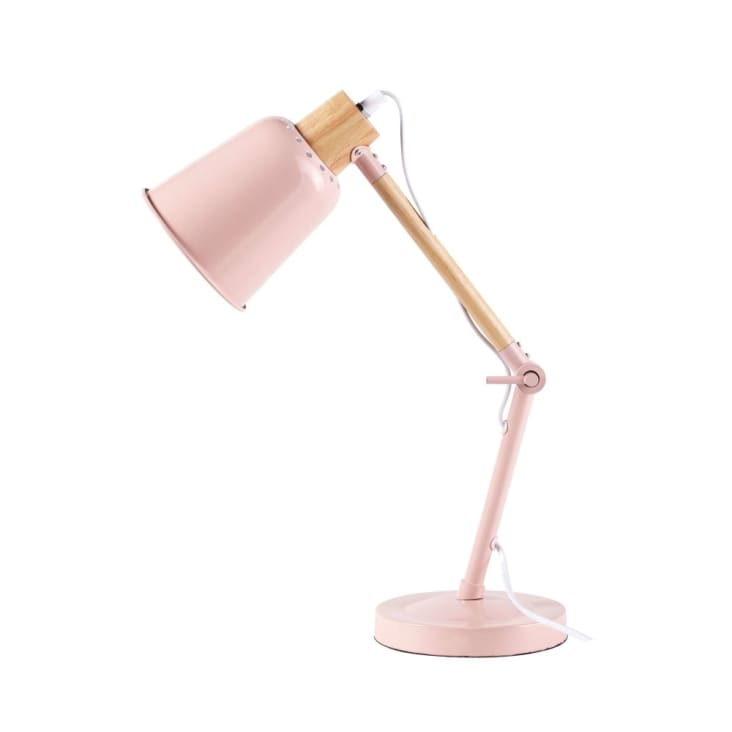 Maisons du Monde PIXIE - Lámpara de escritorio de metal rosa pastel