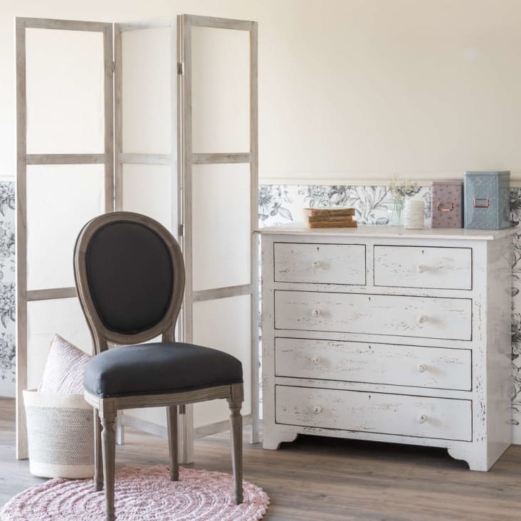 Maisons Du Monde PLAISANCE - Biombo De Paulonia Blanco