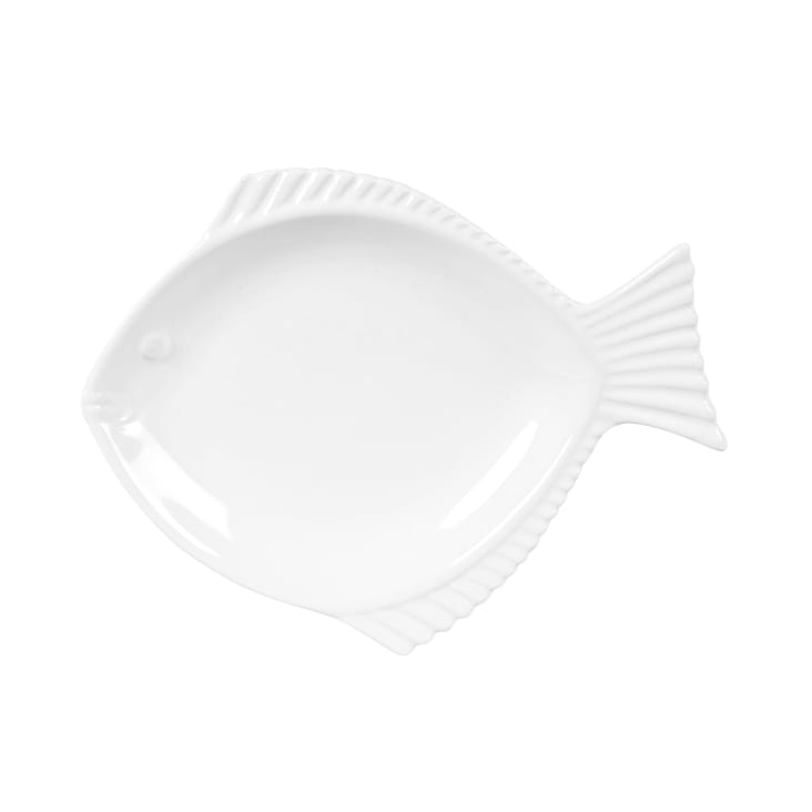 Maisons Du Monde Poisson - Jabonera En Forma De Pez De Cerámica Blanca