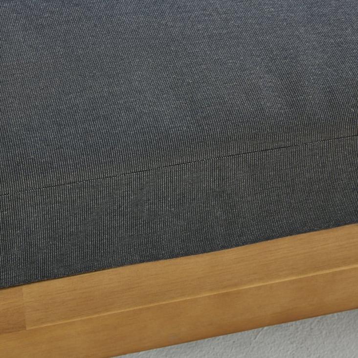 Maisons Du Monde Porto Rico - Salón De Jardín De 6 Plazas En Madera De Acacia Y Tejido Reciclado Color Gris Antracita