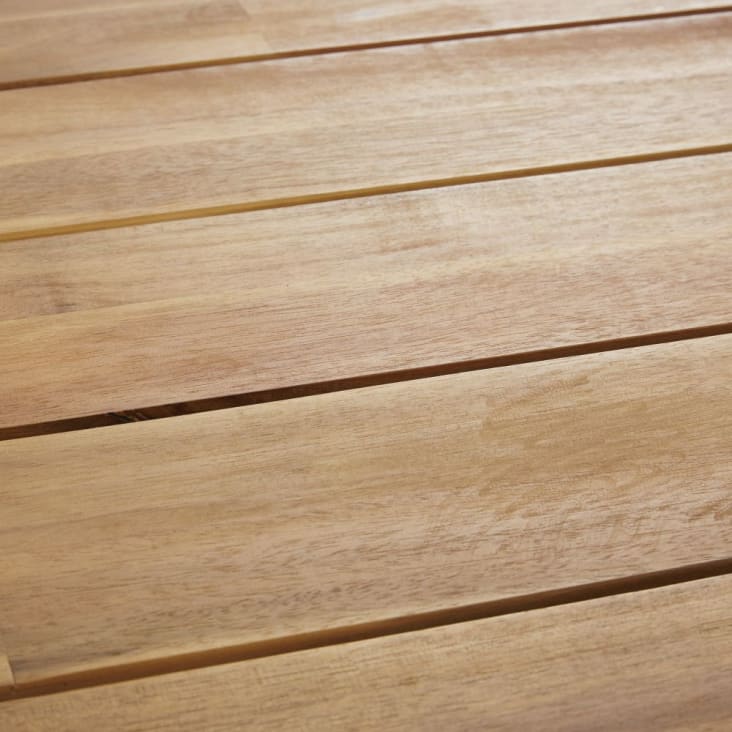 Maisons Du Monde Porto Rico - Salón De Jardín De 6 Plazas En Madera De Acacia Y Tejido Reciclado Color Gris Antracita