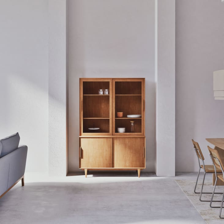 Maisons Du Monde Portobello - Armario Vajillero Vintage Con 2 Puertas Correderas