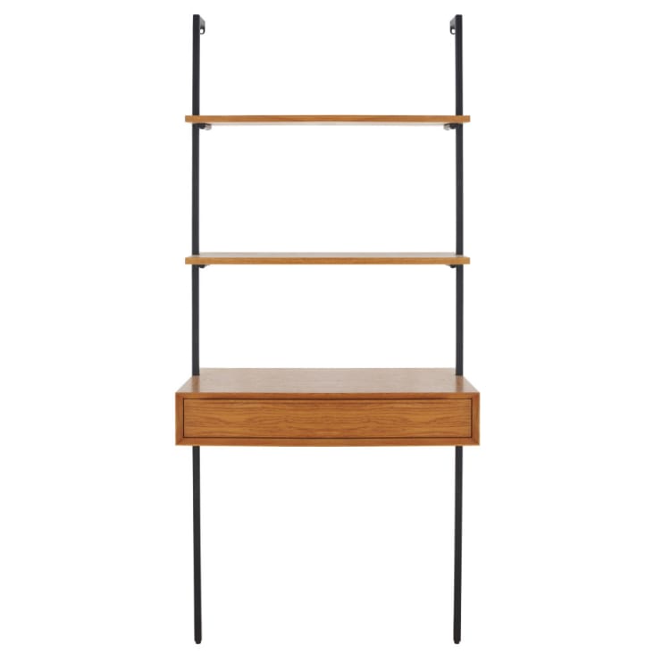 Maisons du Monde Portobello - Estantería de pared para escritorio vintage con 1 cajón