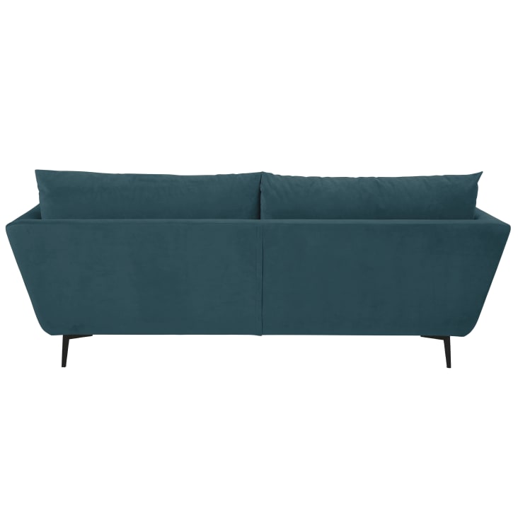 Maisons Du Monde Prague - Sofá De 2/3 Plazas De Terciopelo Azul Petróleo