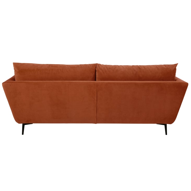 Maisons Du Monde Prague - Sofá De 3 Plazas De Terciopelo Color óxido