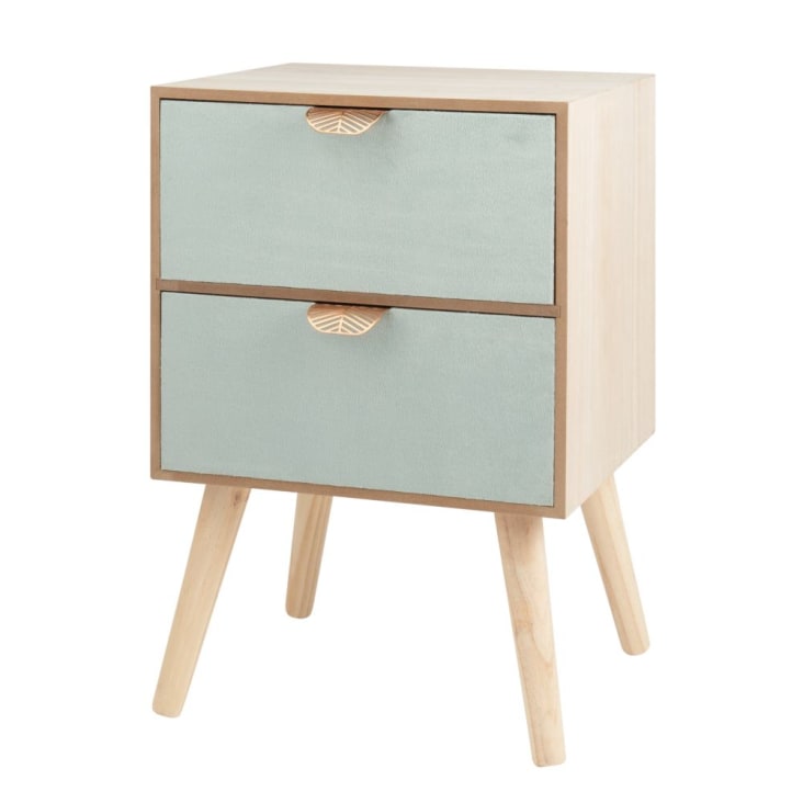 Maisons Du Monde PRAYA - Cajonera Con 2 Cajones De Terciopelo Y Metal