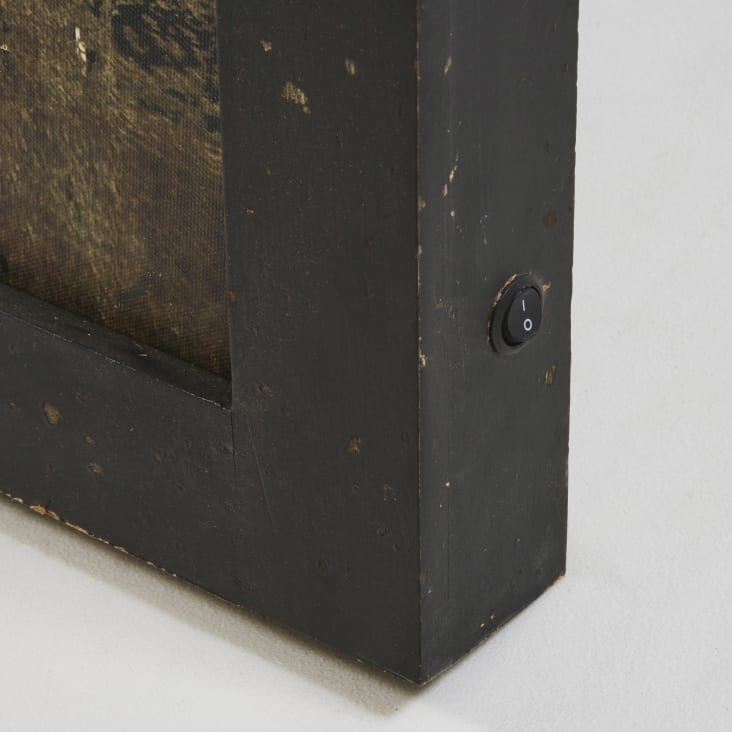 Maisons Du Monde PRESCOTT - Marco Luminoso Con Mapamundi Negro 180x120