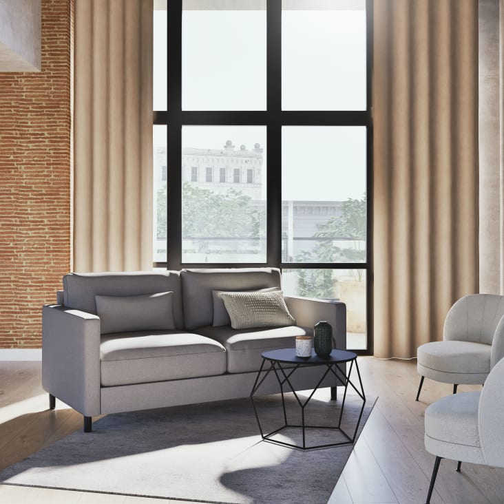 Maisons Du Monde Prism - Mesa Baja Redonda De Metal Negra