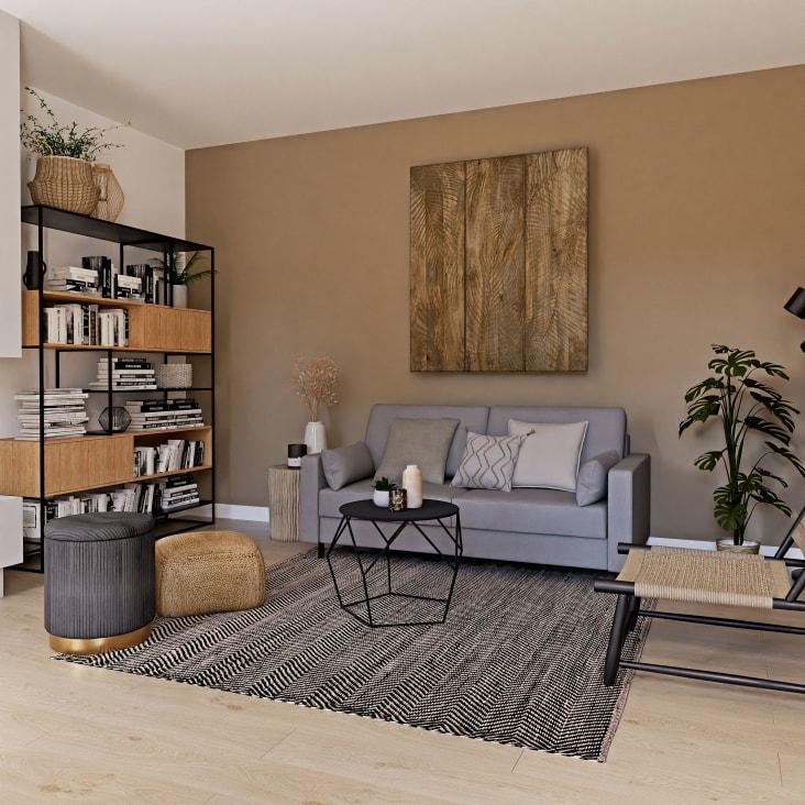 Maisons Du Monde Prism - Mesa Baja Redonda De Metal Negra