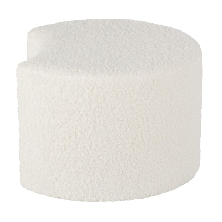 Maisons Du Monde Puf De Tela Color Crudo Efecto Lana Rizada