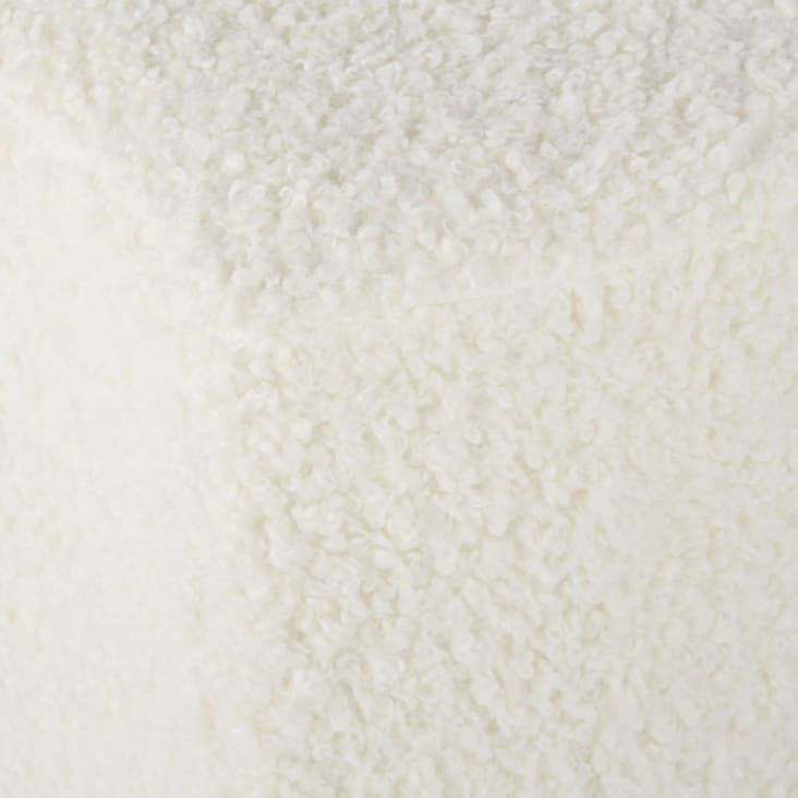 Maisons Du Monde Puf De Tela Color Crudo Efecto Lana Rizada