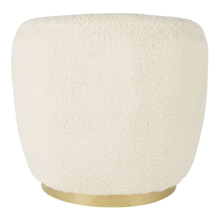 Maisons Du Monde Pulp - Sillón Giratorio De Piel Sintética Color Crudo