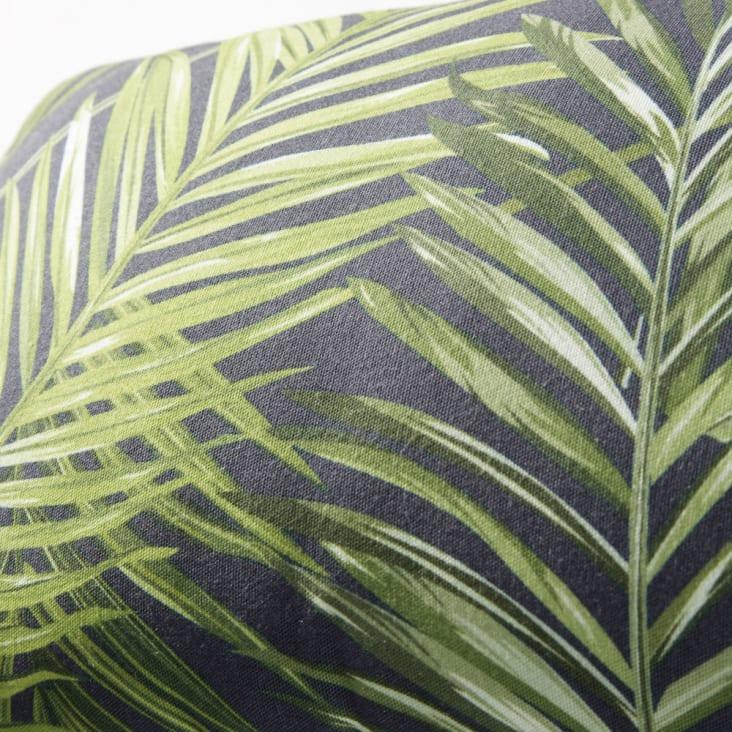 Maisons Du Monde PUNTARENA - Cojín Verde Y Negro Con Estampado De Hojas 30x50