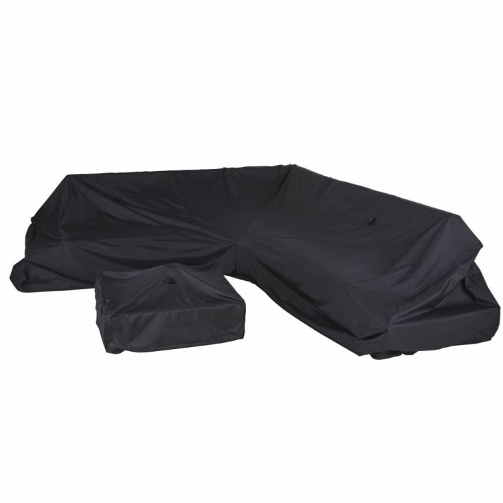 Maisons Du Monde Puravida - Funda Protectora Para Salón De Jardín Esquinero En Negro 270 X 105 X 70
