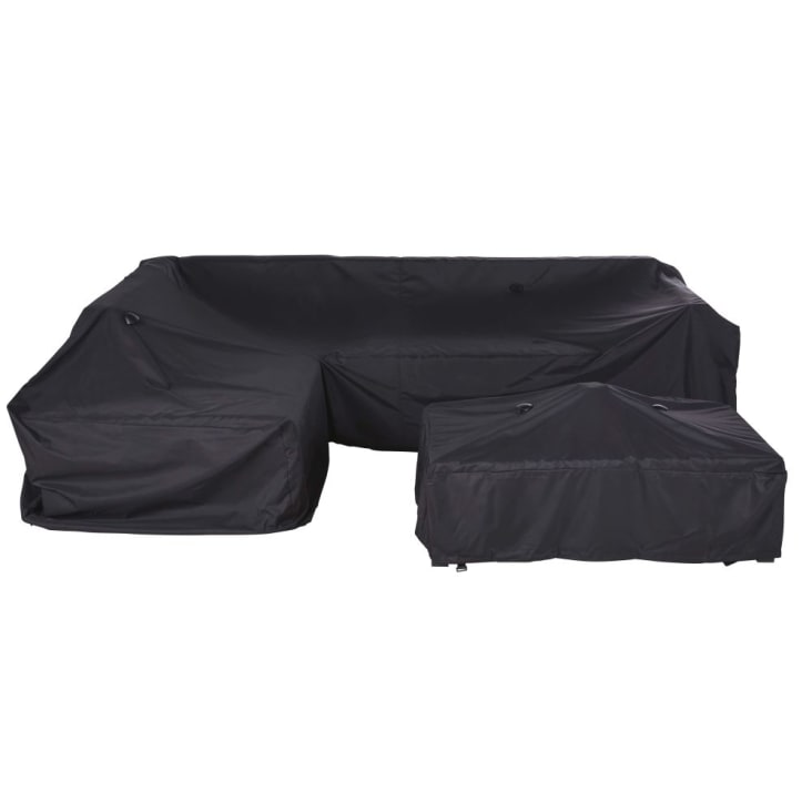 Maisons Du Monde Puravida - Funda Protectora Para Salón De Jardín Esquinero En Negro 275 X 95 X 70