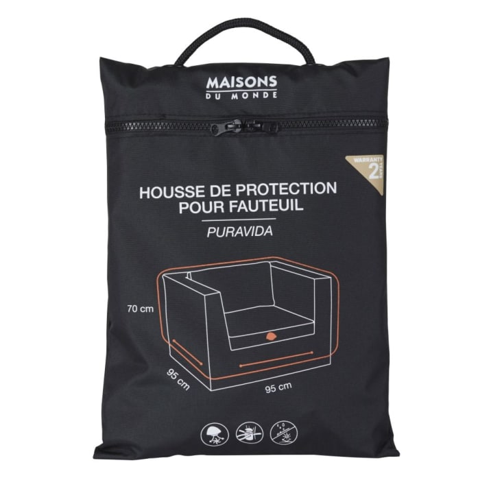 Maisons du Monde Puravida - Funda protectora para sillón de jardín en negro Alt. 70
