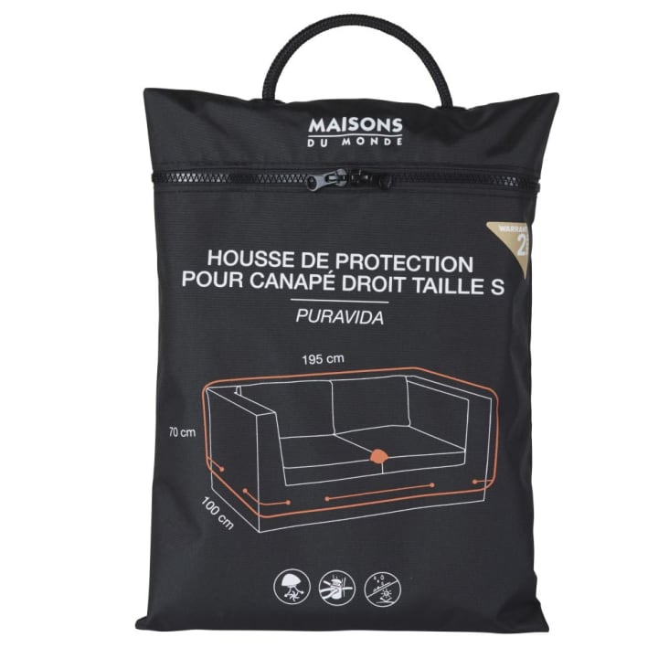 Maisons du Monde Puravida - Funda protectora para sofá de jardín de 2 plazas en negro