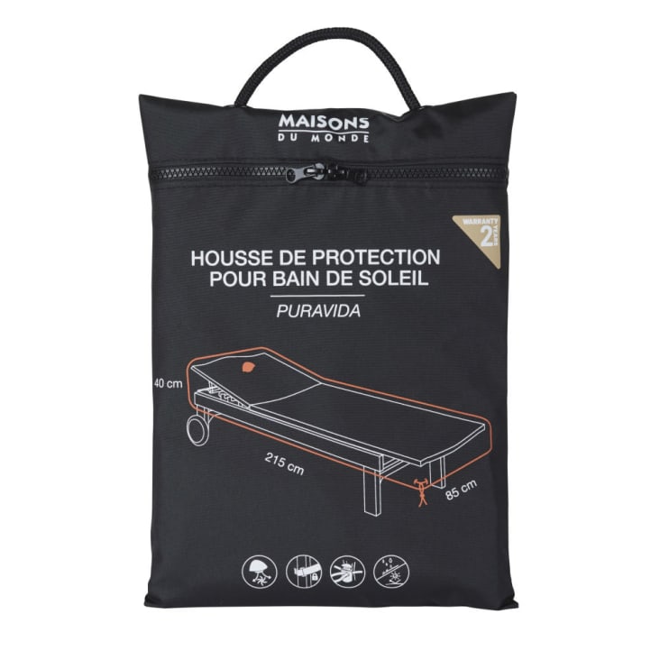 Maisons du Monde Puravida - Funda protectora para tumbona en negro