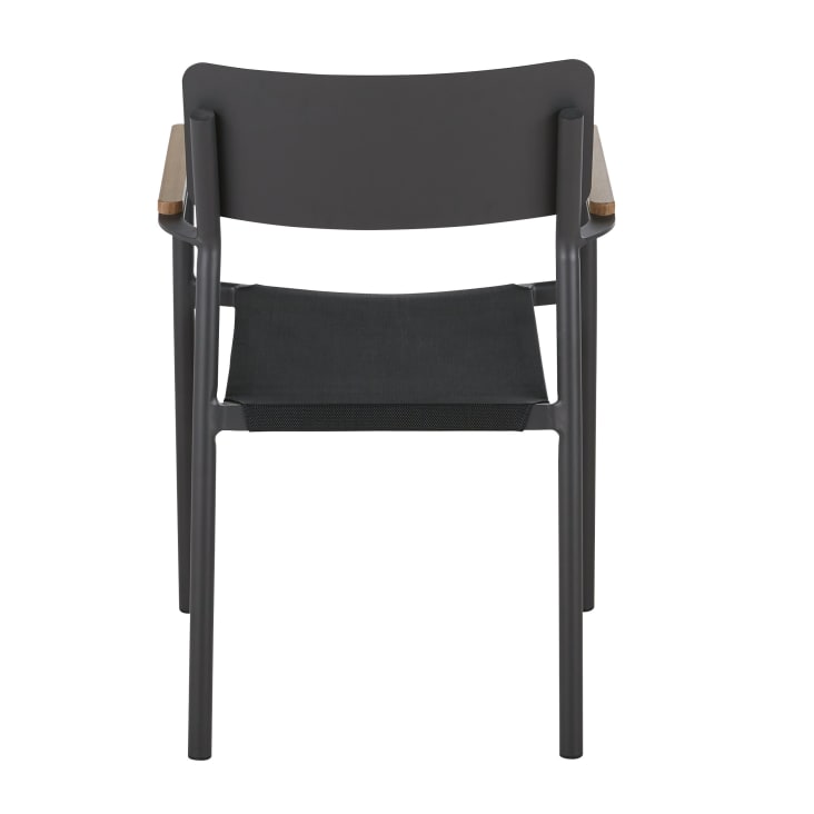 Maisons Du Monde Quepos - Sillas Para Comedor De Exterior De Tela Plastificada Y Aluminio Gris Antracita (x2)