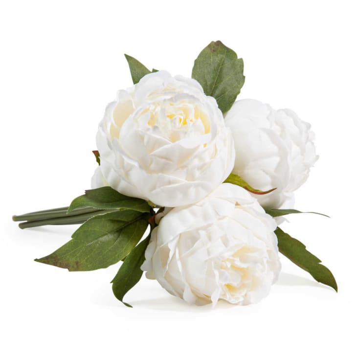 Maisons du Monde Ramo de flores artificiales 3 peonías blancas