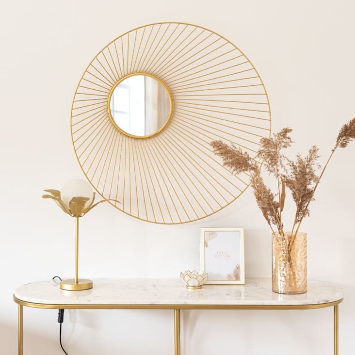 Maisons Du Monde REBECCA - Marco De Fotos Blanco Y Dorado 15x20