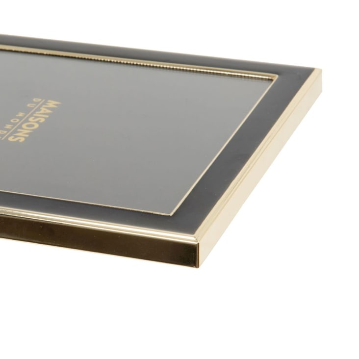 Maisons Du Monde REBECCA - Marco De Fotos De Metal Negro Y Dorado 15x20 Cm