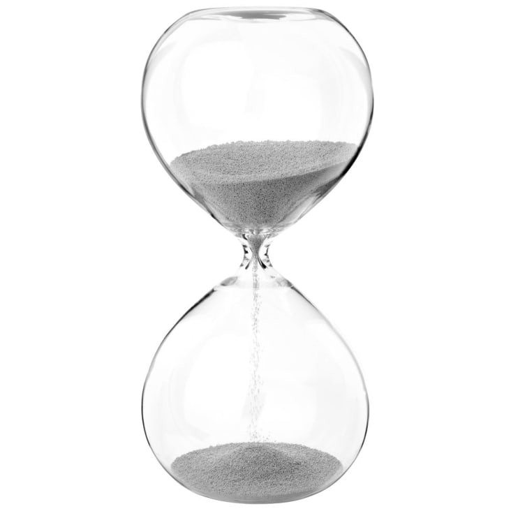 Maisons du Monde Reloj de arena gris claro de cristal