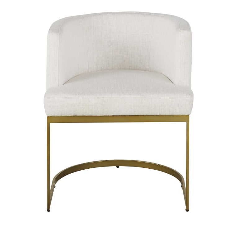Maisons Du Monde Requiem - Silla De Comedor Beige Y Acero Color Latón