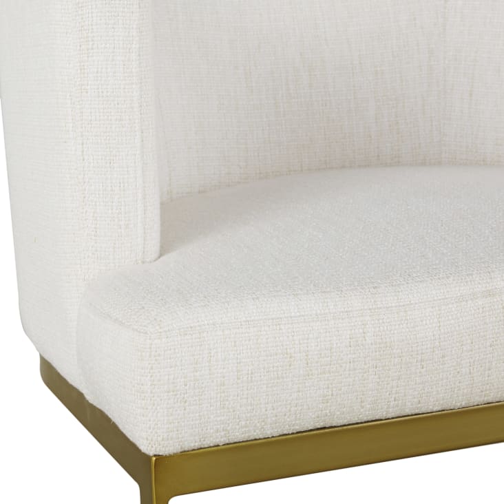 Maisons Du Monde Requiem - Silla De Comedor Beige Y Acero Color Latón