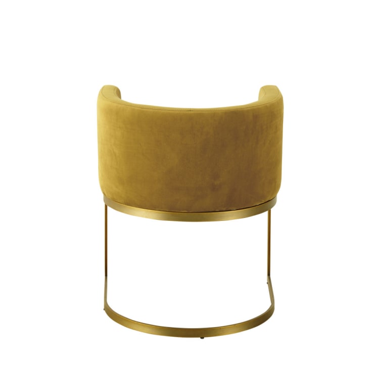 Maisons Du Monde Requiem - Sillón Vintage De Terciopelo Amarillo Mostaza