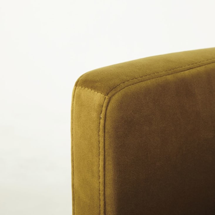 Maisons Du Monde Requiem - Sillón Vintage De Terciopelo Amarillo Mostaza