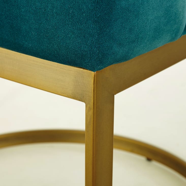 Maisons Du Monde Requiem - Sillón Vintage De Terciopelo Azul Pato