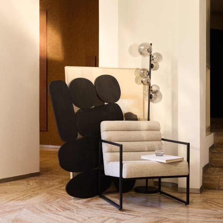 Maisons Du Monde Rhea - Formas Para Decorar La Pared De Madera De Mango De 85x124 Cm