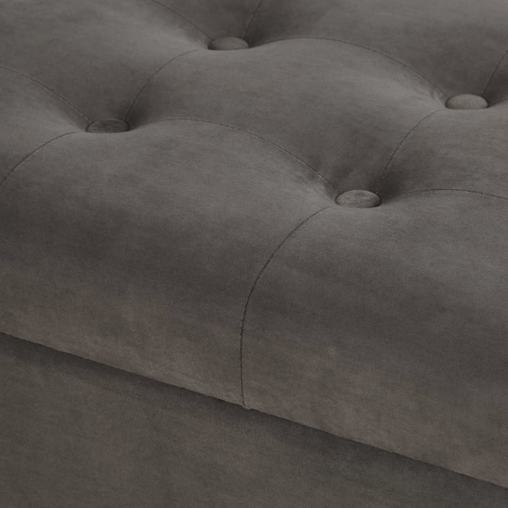 Maisons Du Monde RIMINI - Banqueta Con Espacio De Almacenamiento En Gris Antracita