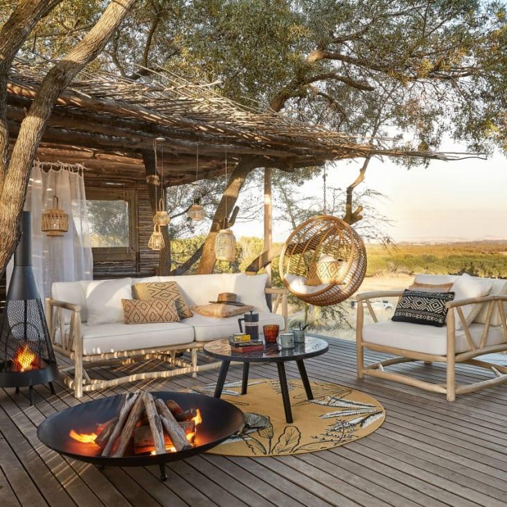 Maisons Du Monde RIO - Brasero De Exterior De Metal Negro Con Pala