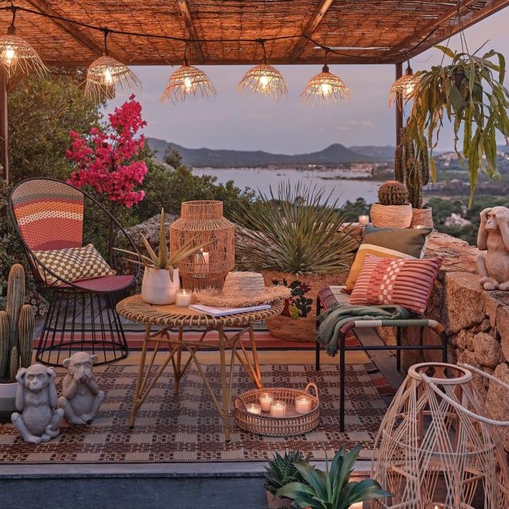 Maisons Du Monde Río Claro - Portavelas De Bambú Beige