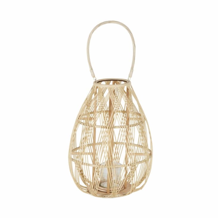 Maisons du Monde Río claro - Portavelas de bambú beige