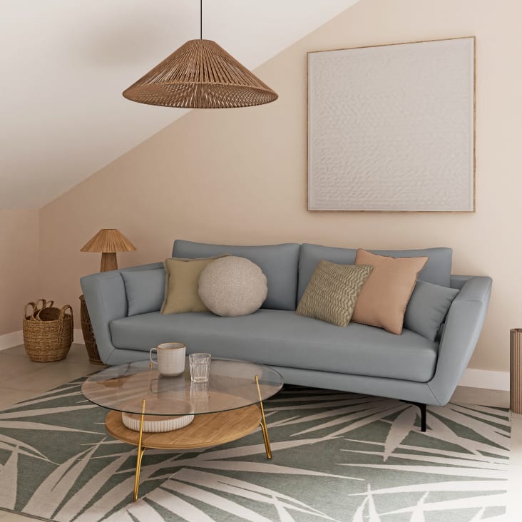 Maisons Du Monde RIVIA - Lienzo Pintado Blanco 100x100